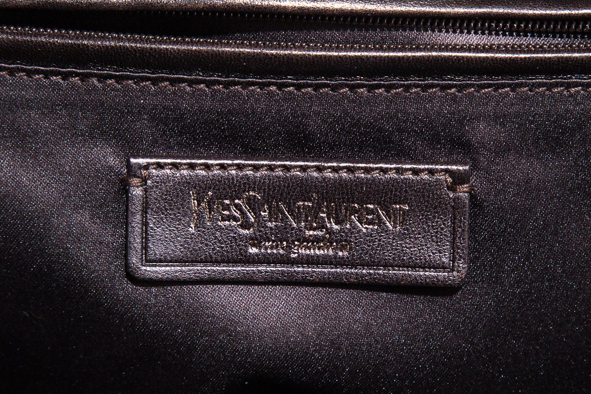 Yves Saint Laurent Brown Leather Lover Handle Bag