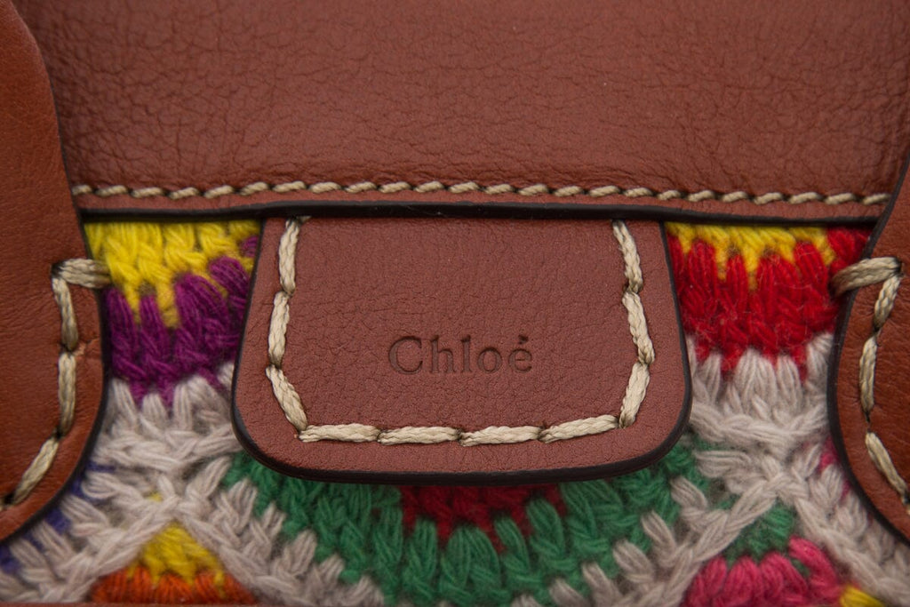 Chloe Multi Crochet & Leather Handbag