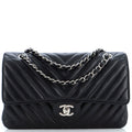 CHANEL Classic Double Flap Bag Chevron Lambskin Medium