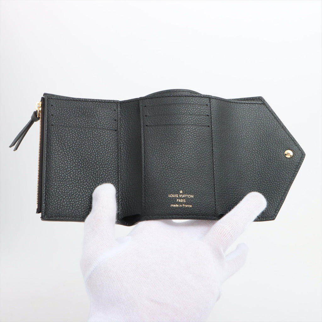 Louis Vuitton Amplant Portefolio Victoria M64060 Noir Compact Wallet