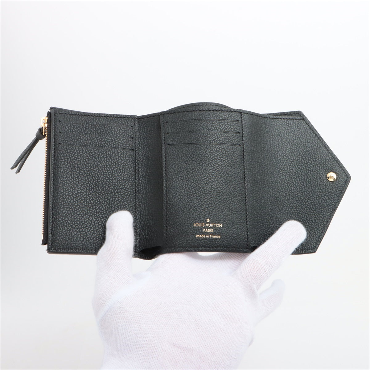 Louis Vuitton Amplant Portefolio Victoria M64060 Noir Compact Wallet