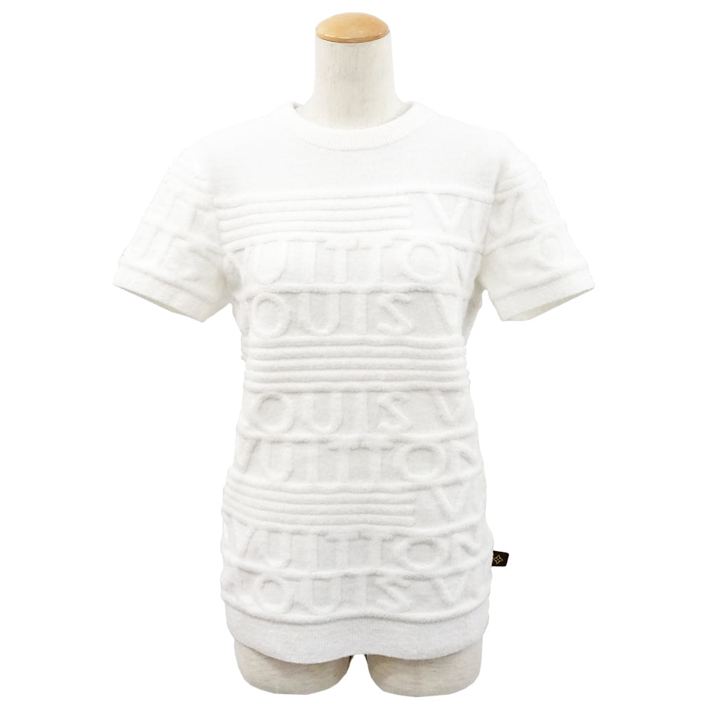 Louis Vuitton  Logo y RW212W White L Wool Italian Made  Apparel Women's Dress