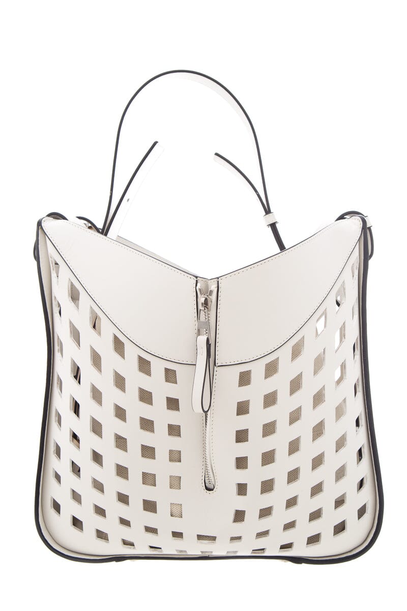 Loewe White Hammock Tulip Leather Handbag