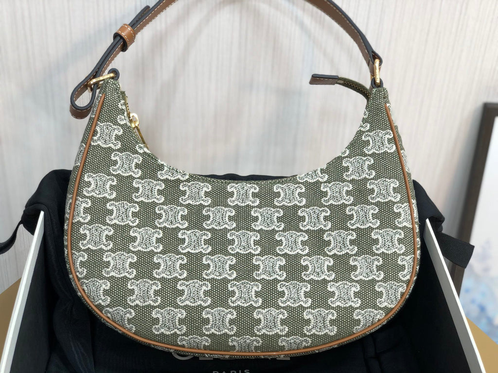 GLAMI Ava Bag In Triomphe Canvas Green For Women 9in/23cm