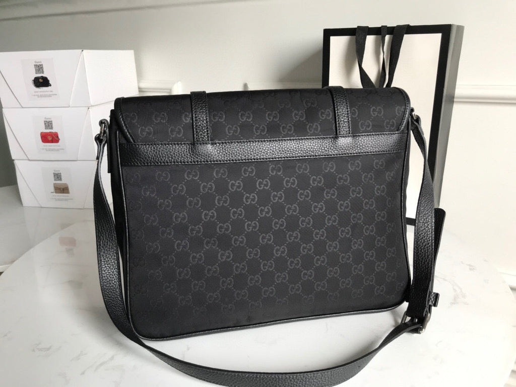 Glami Shoulder Bag Nylon Shima Black Glami Embossed For Men 13.8in/35cm Glami