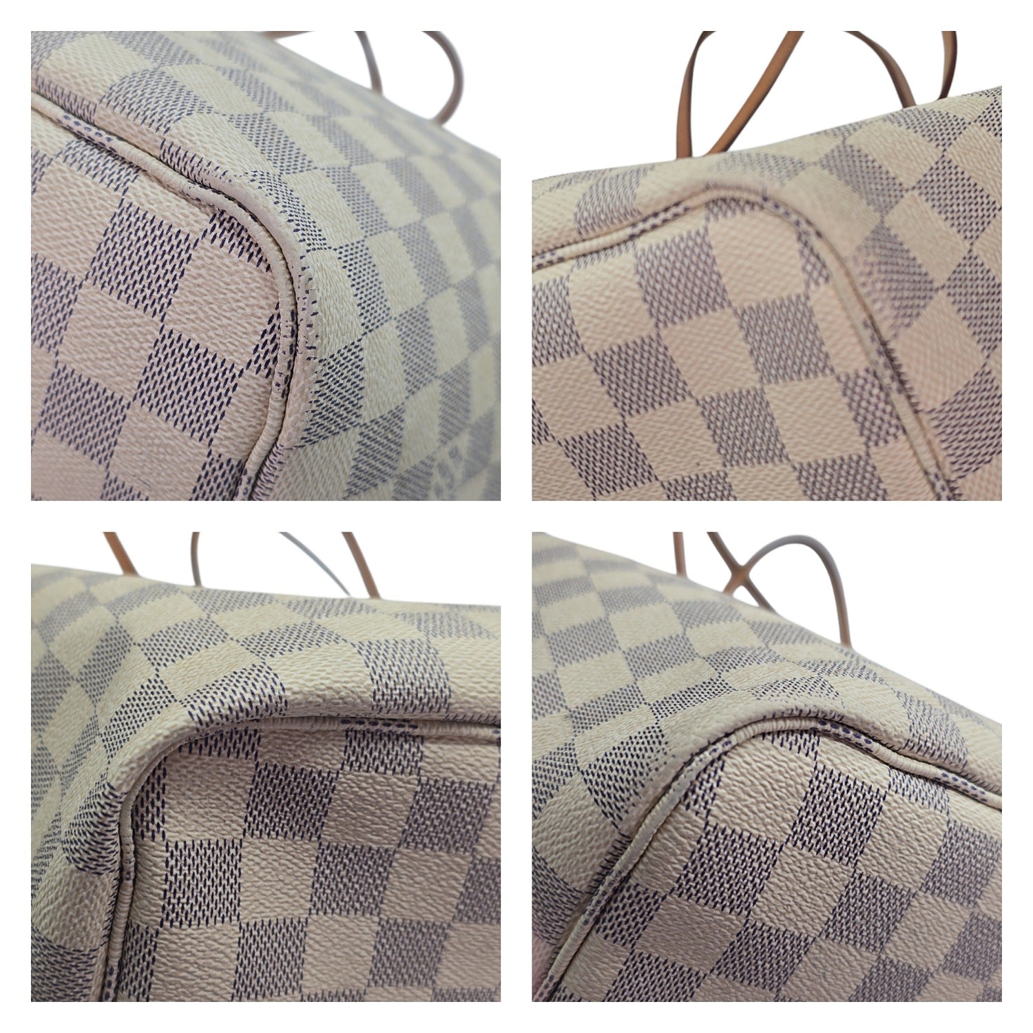 Louis Vuitton Neverfull Damier Azur GM Tote Rose Ballerine