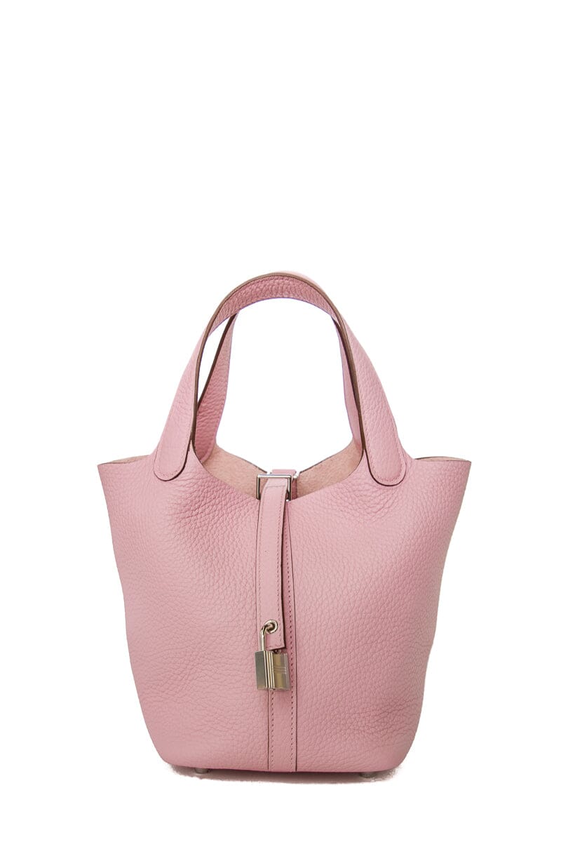 HermÃƒÆ’Ã‚Â¨s Mauve Sylvestre Picotin 18 PHW Tote