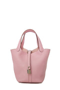 HermÃƒÆ’Ã‚Â¨s Mauve Sylvestre Picotin 18 PHW Tote