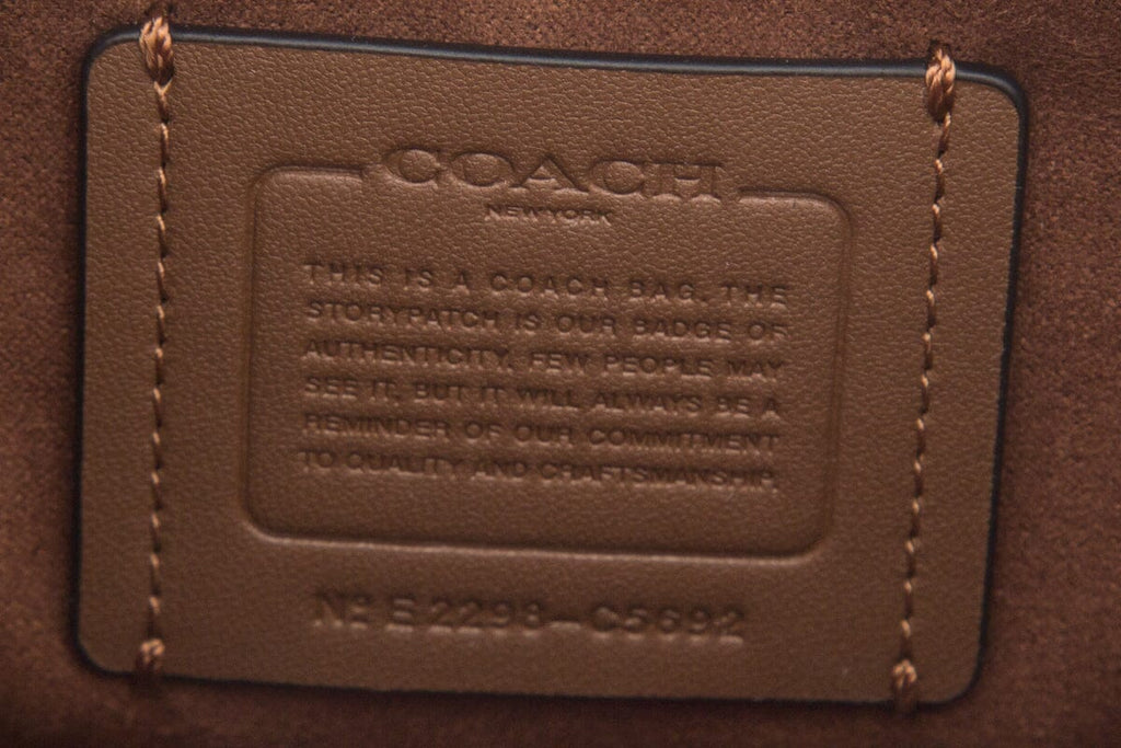 Coach "Kleo 23" Monogram & Rust Suede Cross-Body NWT