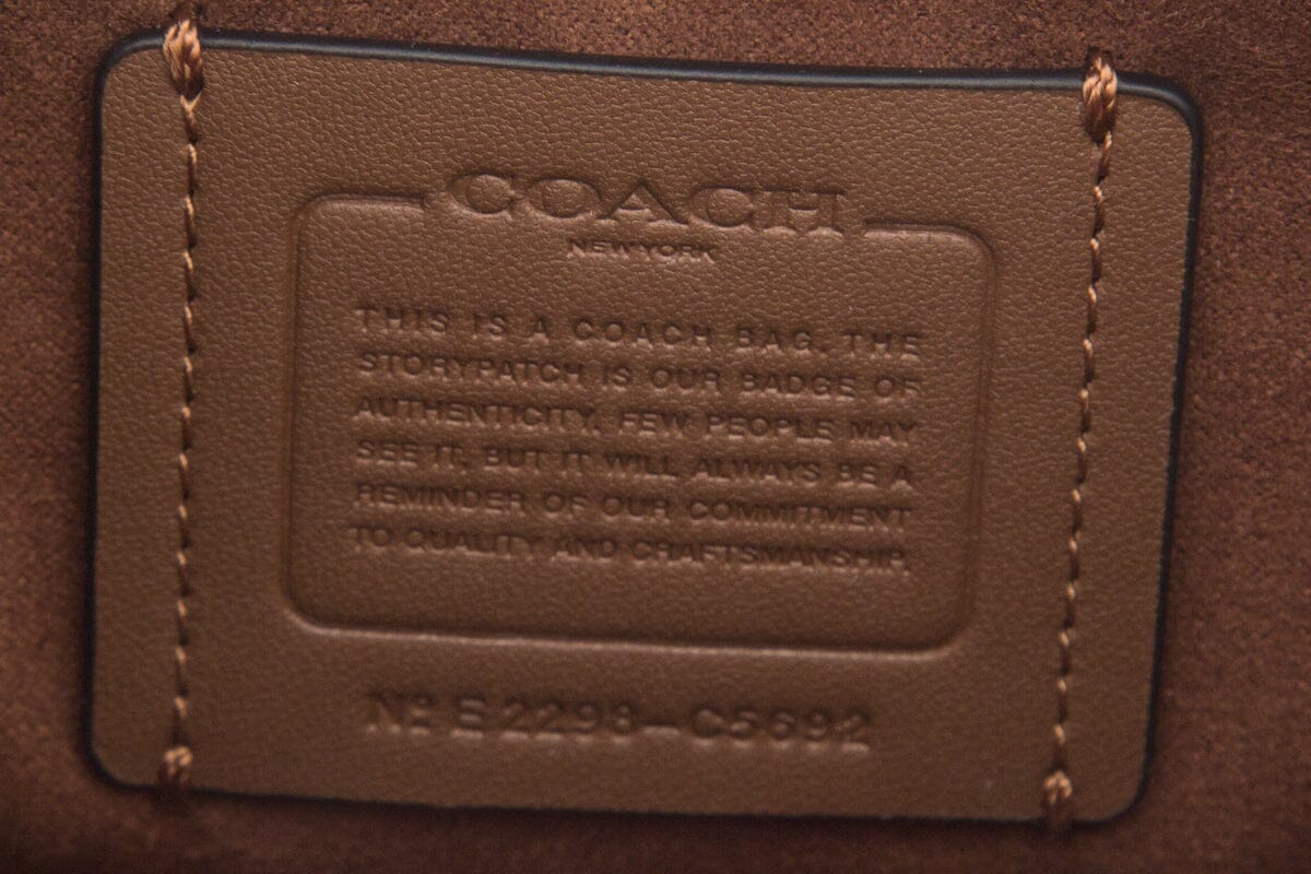 Coach "Kleo 23" Monogram & Rust Suede Cross-Body NWT