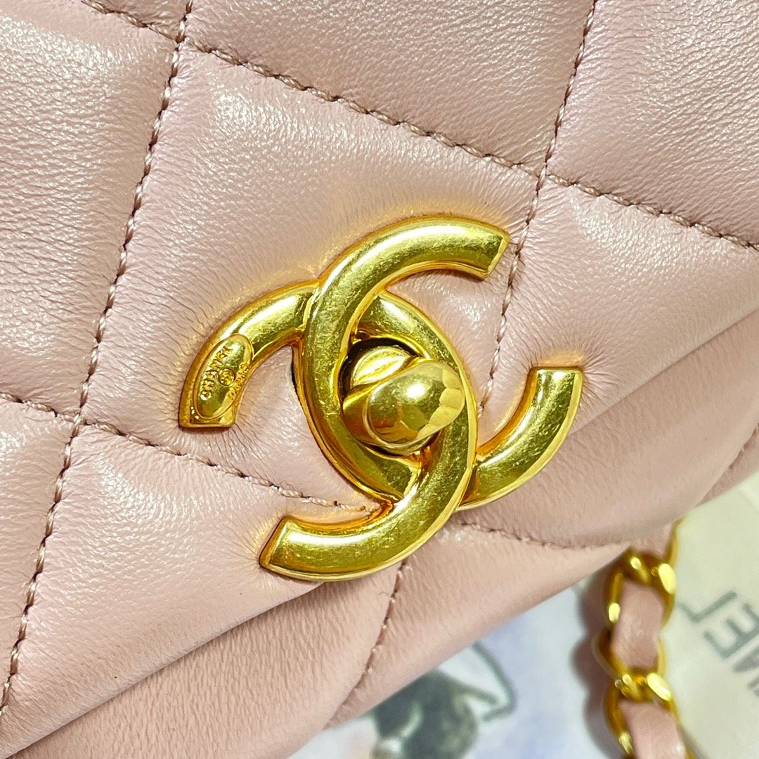 CHLMini GlamIap Bag Gold Hardware PiNike For Women Handbags, Shoulder Bags 6.7in/17cm AS3365