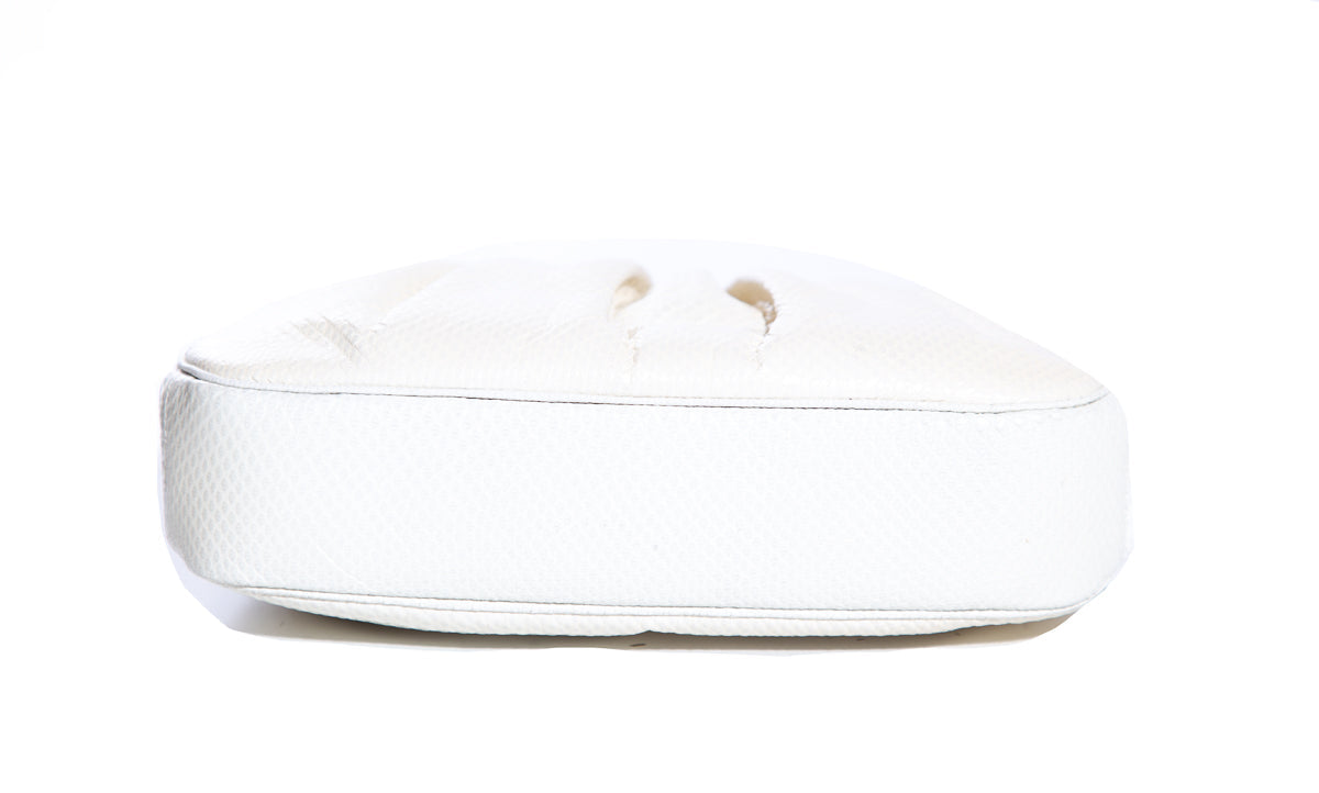 Judith Leiber Cream Lizard Skin Full Set Evening Bag Pouch