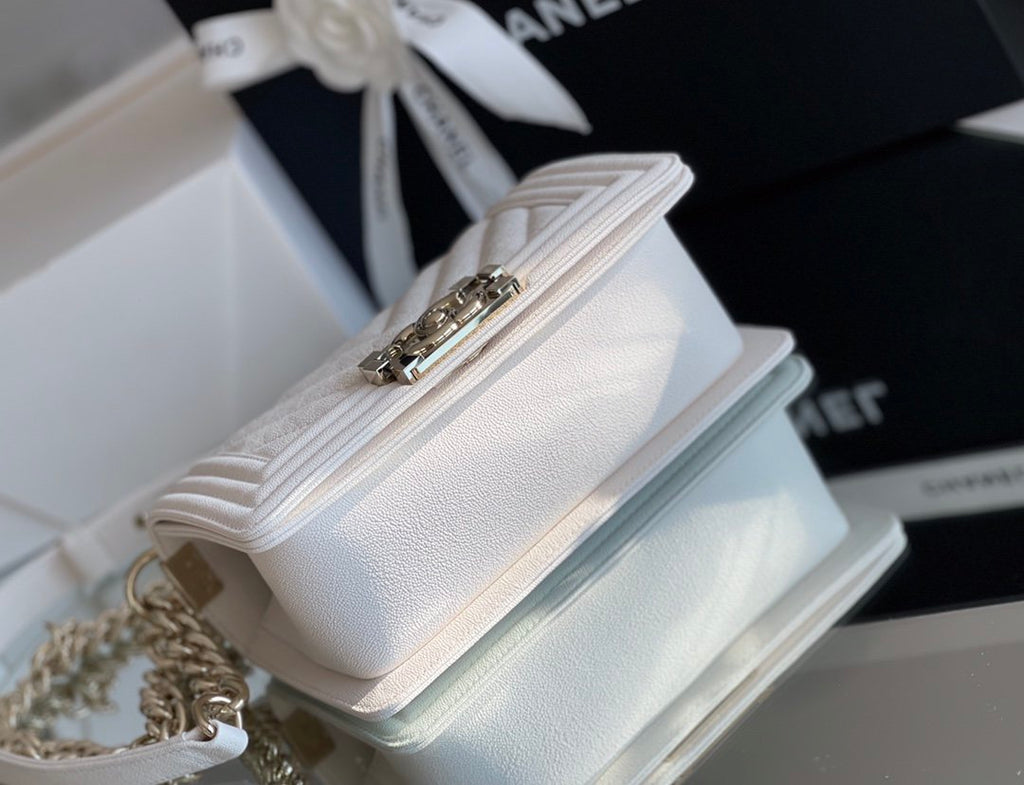 CHLMini Boy GlamIapbag White For Women 5.9in/15cm