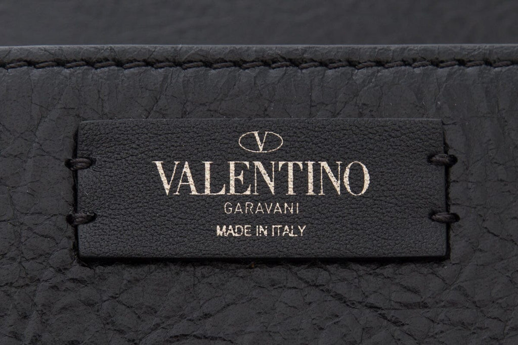 Valentino Black SuperVee Leather Handbag