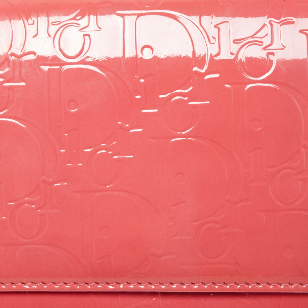 Dior Oblique Embossed Patent Leather Continental Wallet