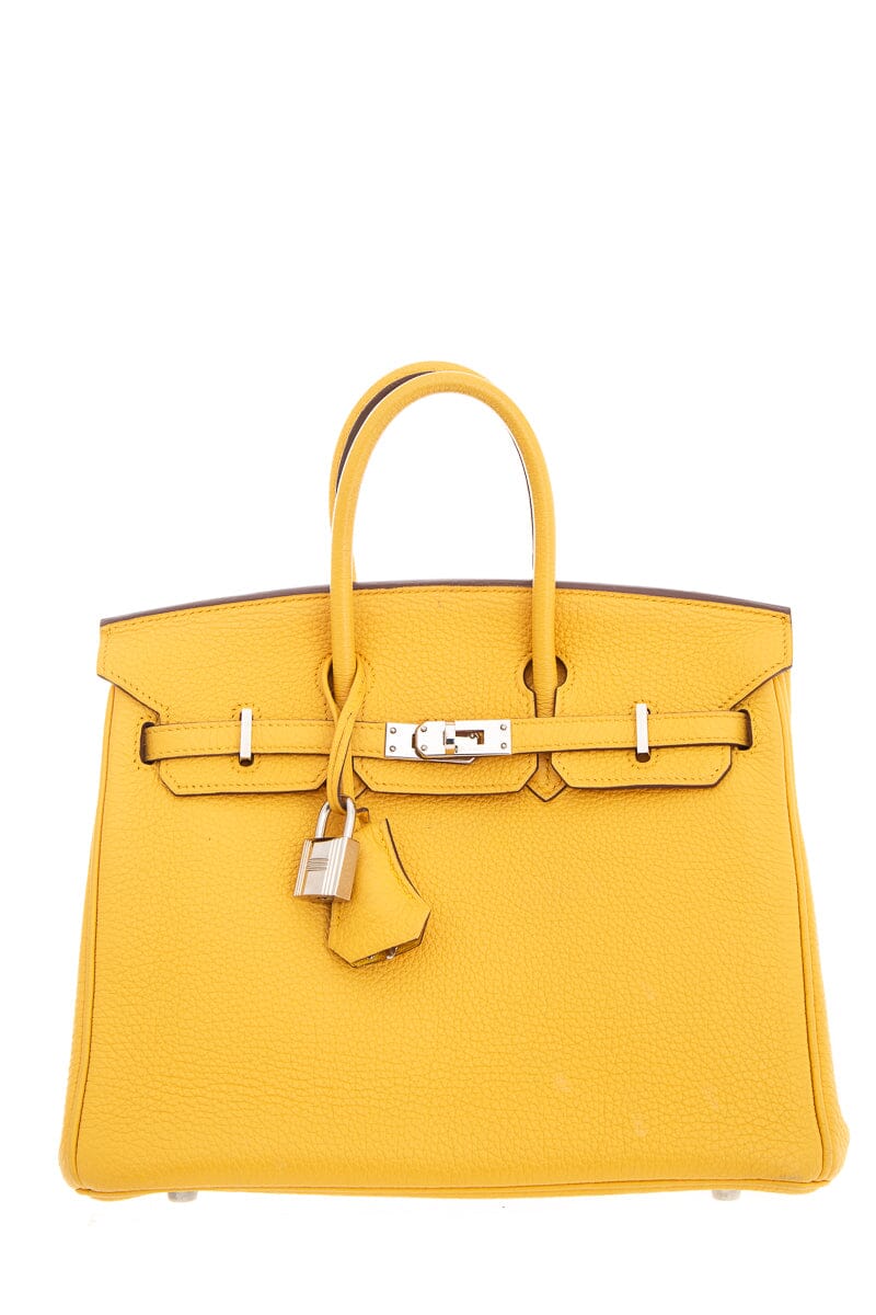 HermÃƒÆ’Ã‚Â¨s 2009 Jaune Ambre Togo Birkin 25 W/ Palladium HW