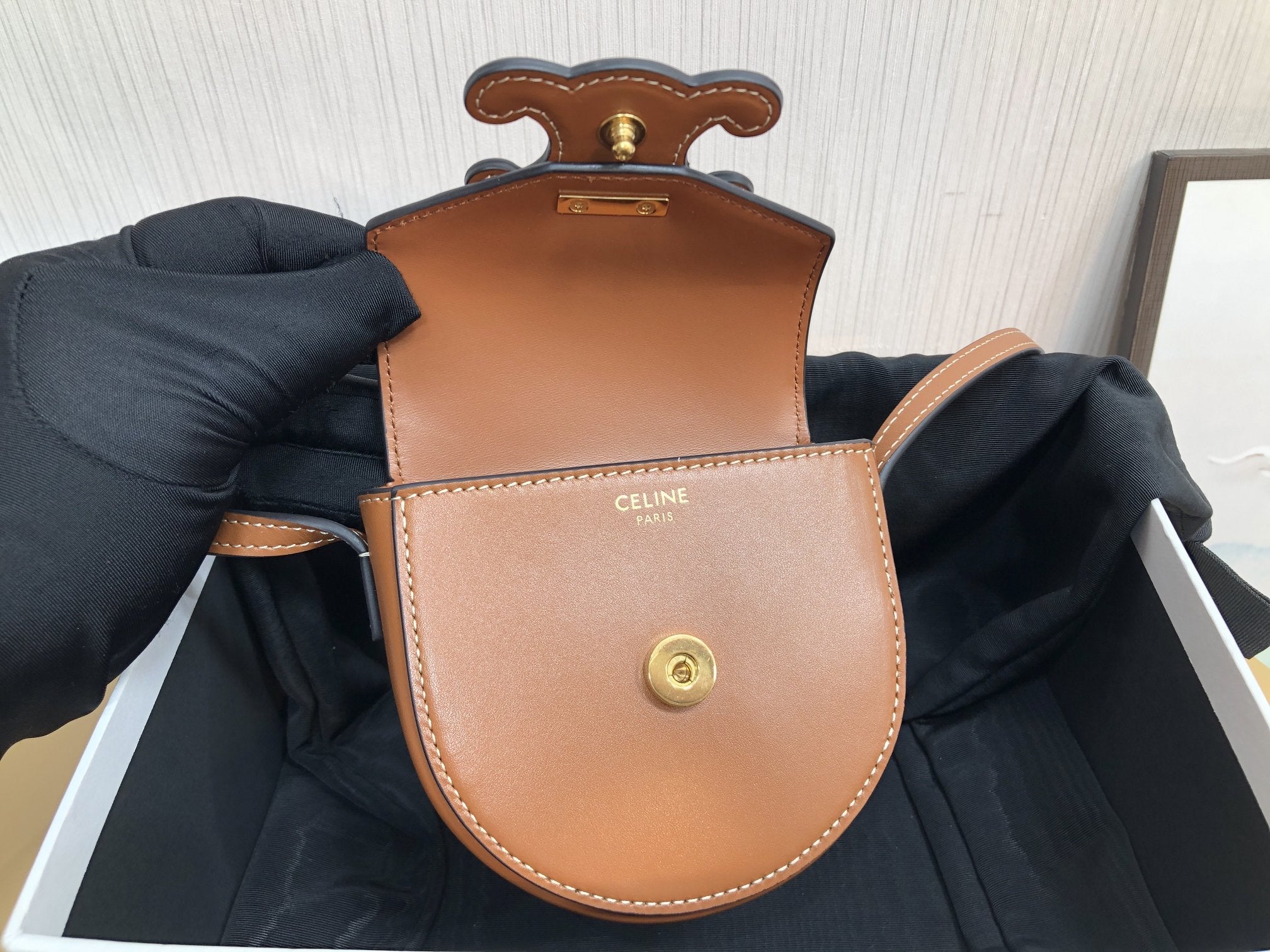 GLAMI Mini BesaGLAMI Cuir Triomphe Brown For Women 4in/11cm 10J303DPQ.04LU