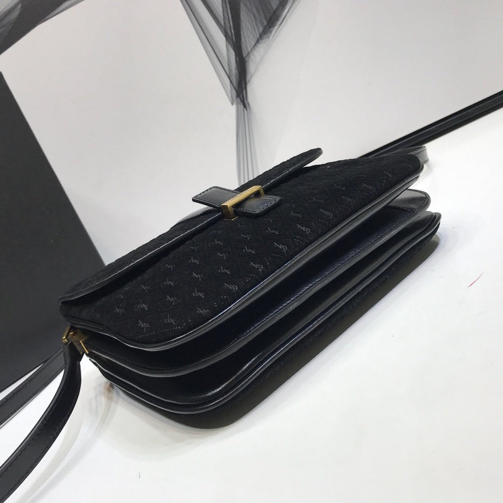 GLAMI Le Monogramme Small Satchel In Monogram Canvas And Smooth Black For Women 9in/23cm YSL