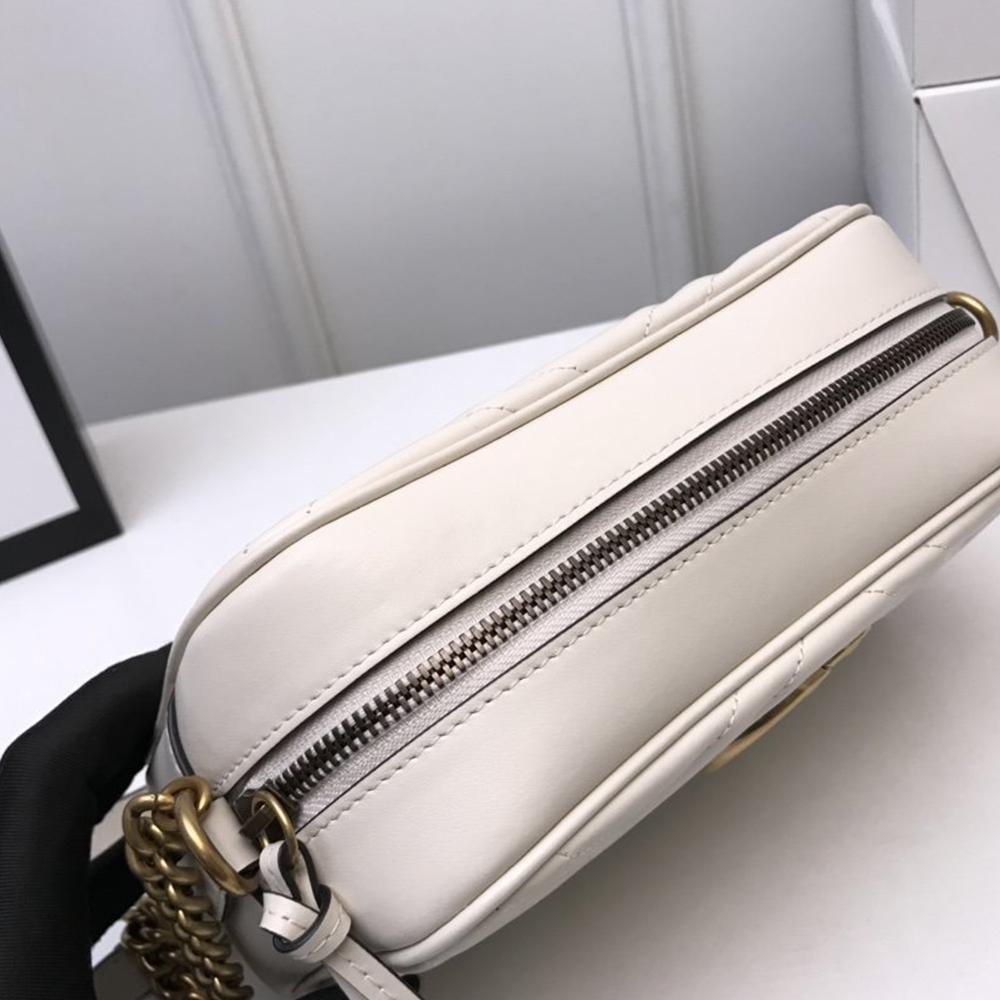 GG Marmont small matelassÃƒÆ’Ã‚Â© shoulder bag white