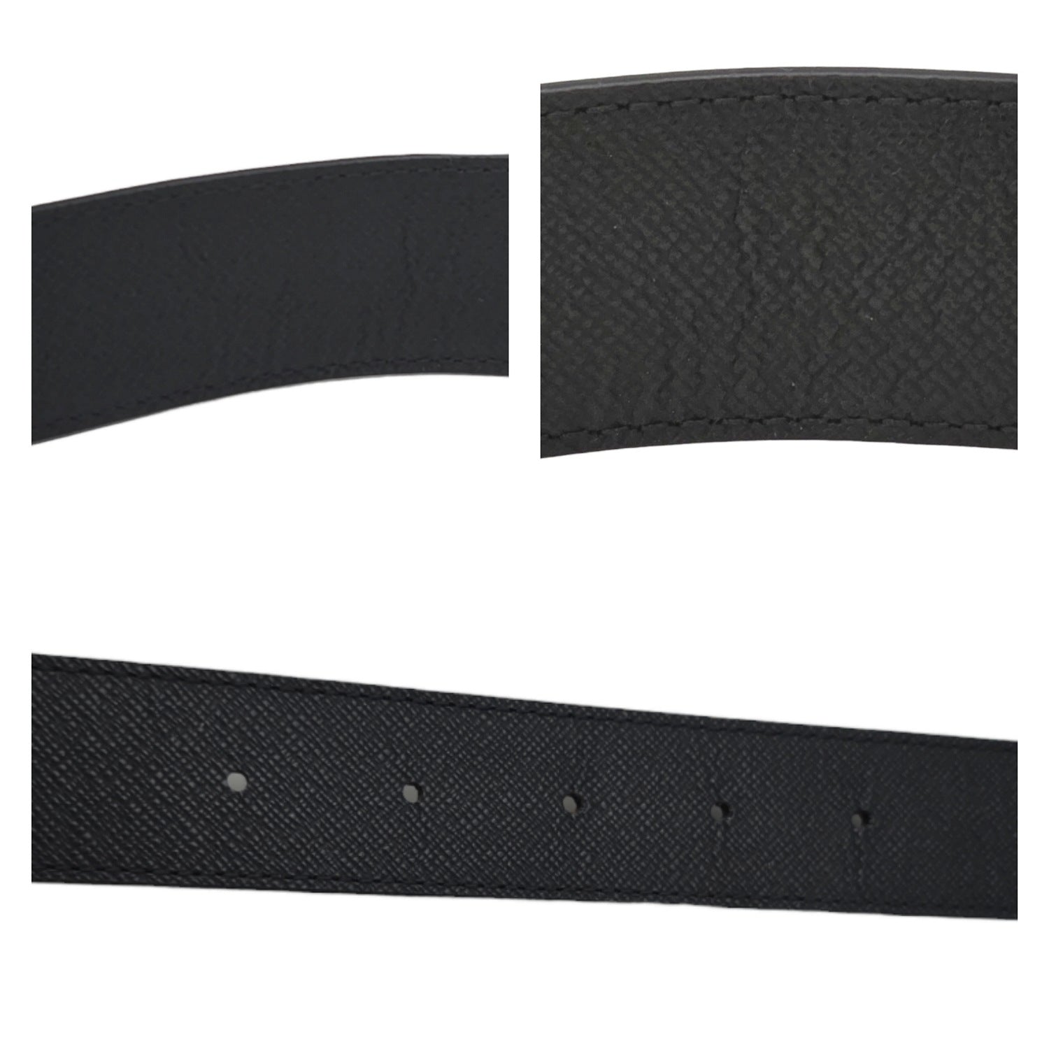 Louis Vuitton LV Initiales Monogram 30mm Reversible Belt Sz 32