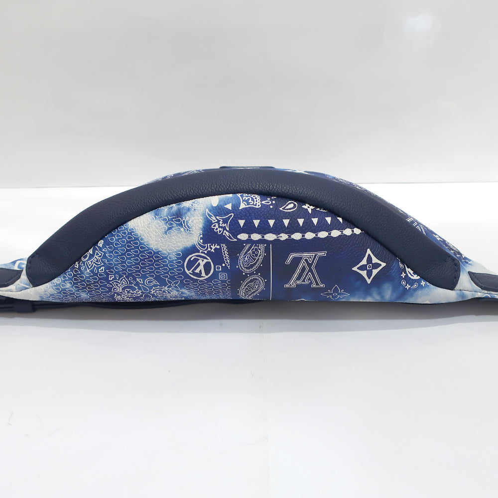 Louis Vuitton Body Bag M20587 Monogram Bandana Blue Silver G   Women Preservation Bag