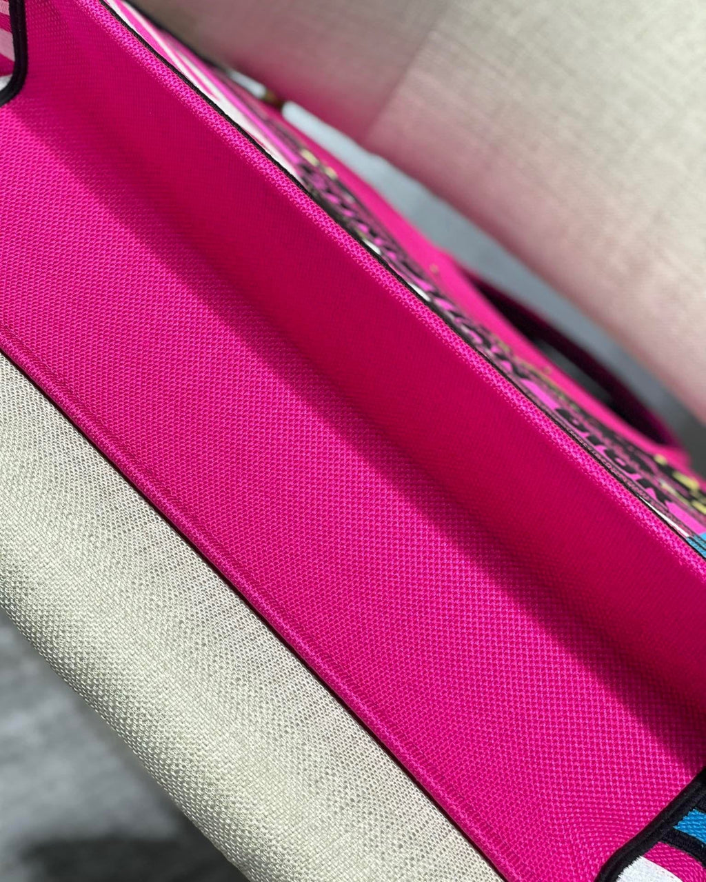 GLAMI Large Book Tote Pink And Blue, For Women, WomenÃ¢â‚¬â„¢s Handbags 16.5in/42cm CD