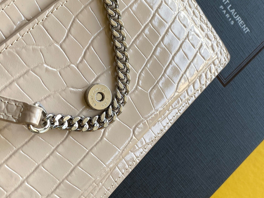 GLAMI Sunset Chain Bag With Silver Hardware For Women 7.4in/19cm YSL 533026DND1N9207