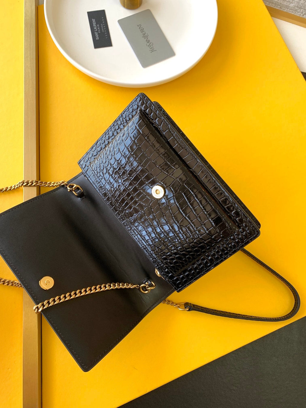 GLAMI Sunset Chain Bag With Gold Hardware For Women 7.4in/19cm YSL 533026DND1J1000