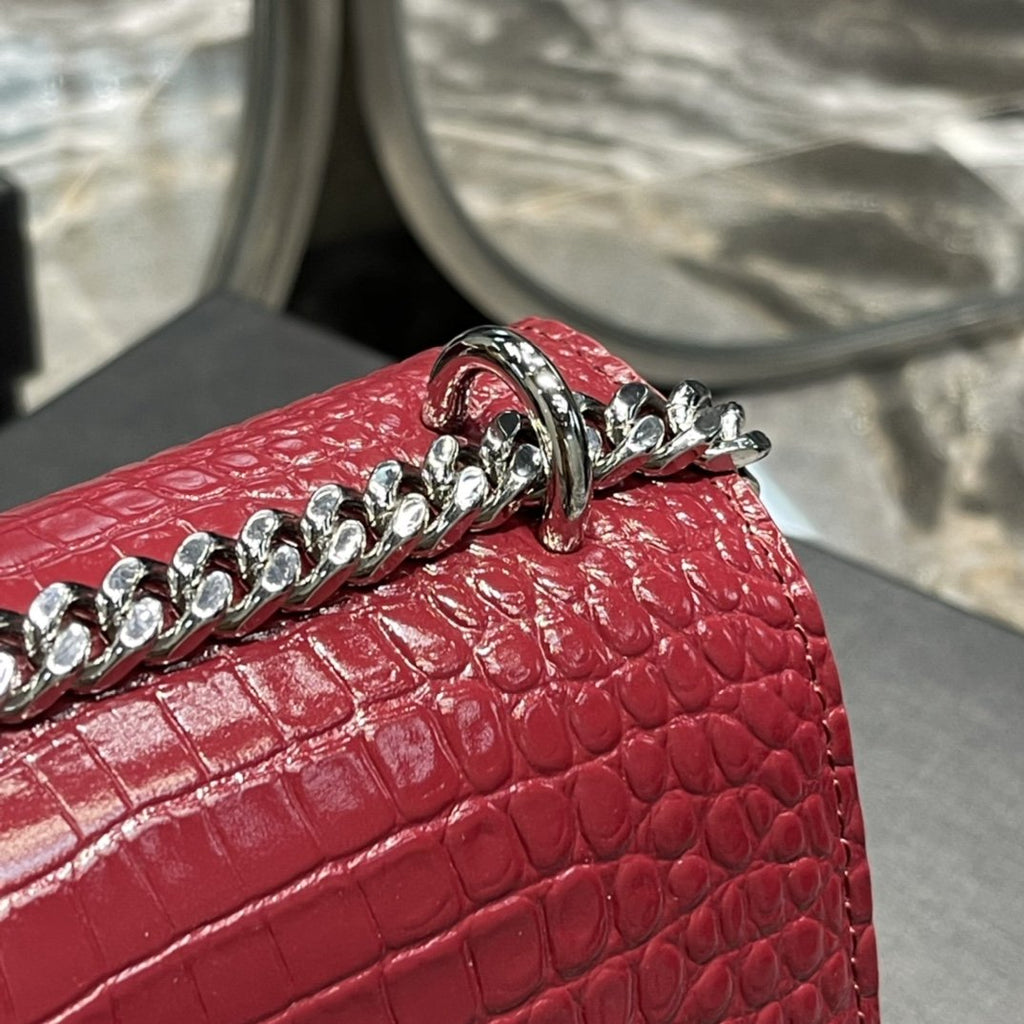 GLAMI Sunset MeGLAMIum Chain Bag Red For Women 8.6in/22cm YSL
