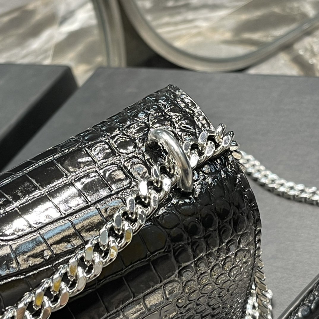 GLAMI Sunset MeGLAMIum Chain Bag Black For Women 8.6in/22cm YSL 442906DND0U1000