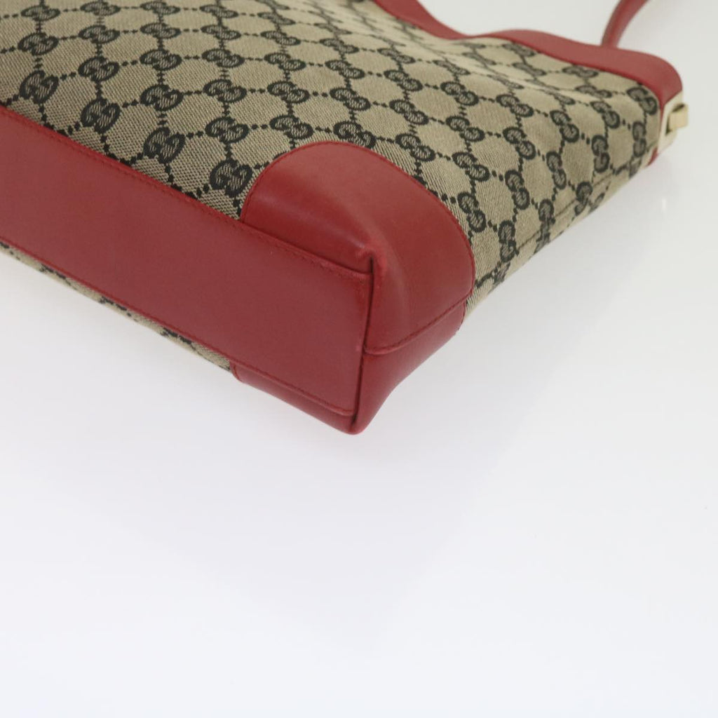 GUCCI GG Canvas Shoulder Bag Beige Red 001 4231 60012