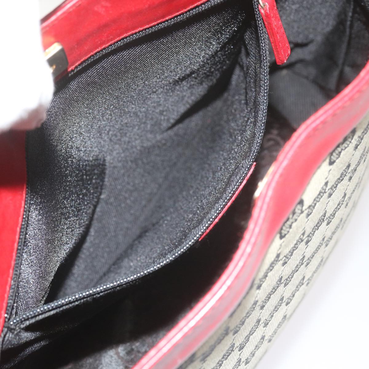 GUCCI GG Canvas Shoulder Bag Beige Red 001 4231 60012