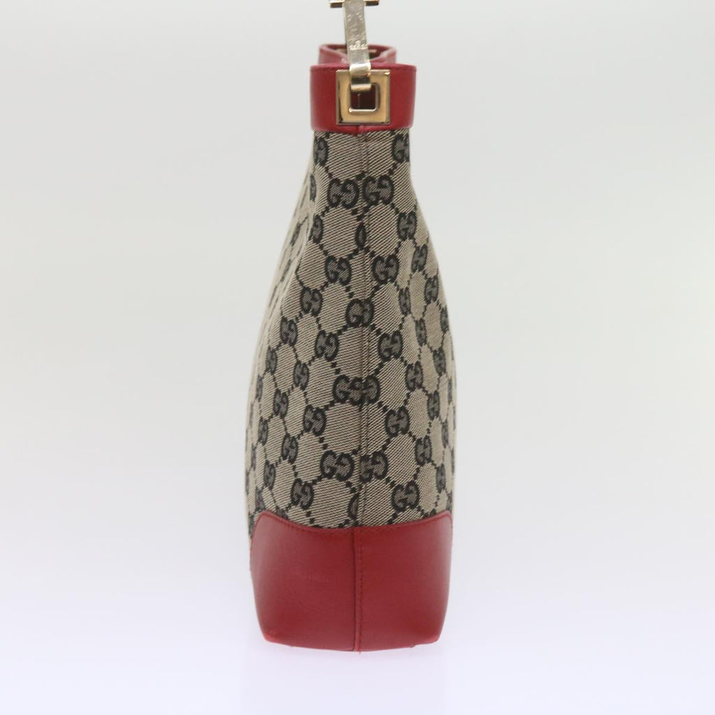 GUCCI GG Canvas Shoulder Bag Beige Red 001 4231 60012