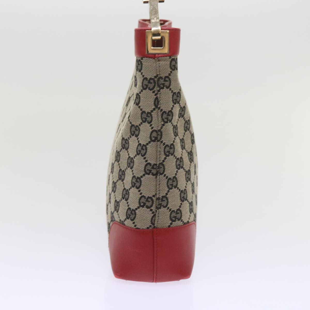 GUCCI GG Canvas Shoulder Bag Beige Red 001 4231 60012