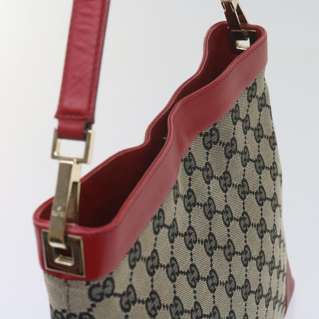 GUCCI GG Canvas Shoulder Bag Beige Red 001 4231 60012