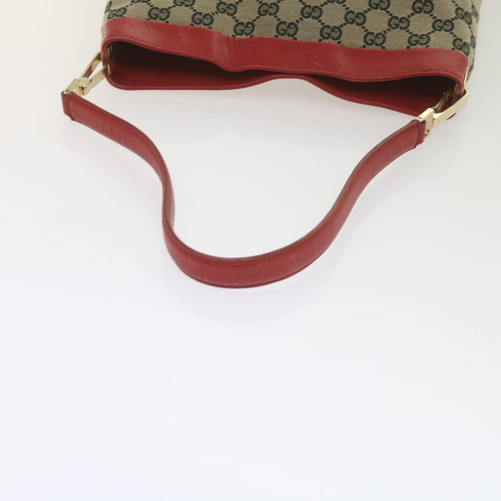 GUCCI GG Canvas Shoulder Bag Beige Red 001 4231 60012