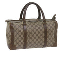 GUCCI GG Supreme Boston Bag PVC Leather Beige 60015