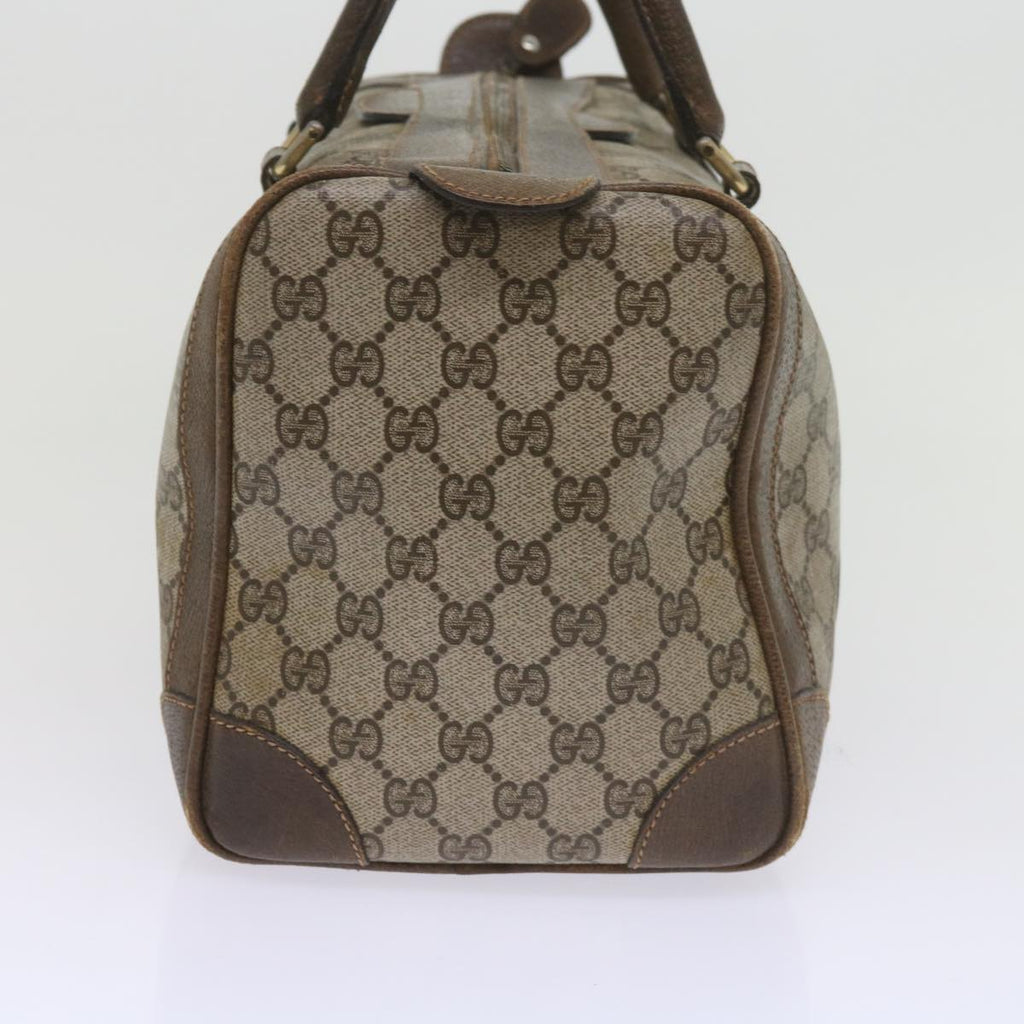 GUCCI GG Supreme Boston Bag PVC Leather Beige 60015