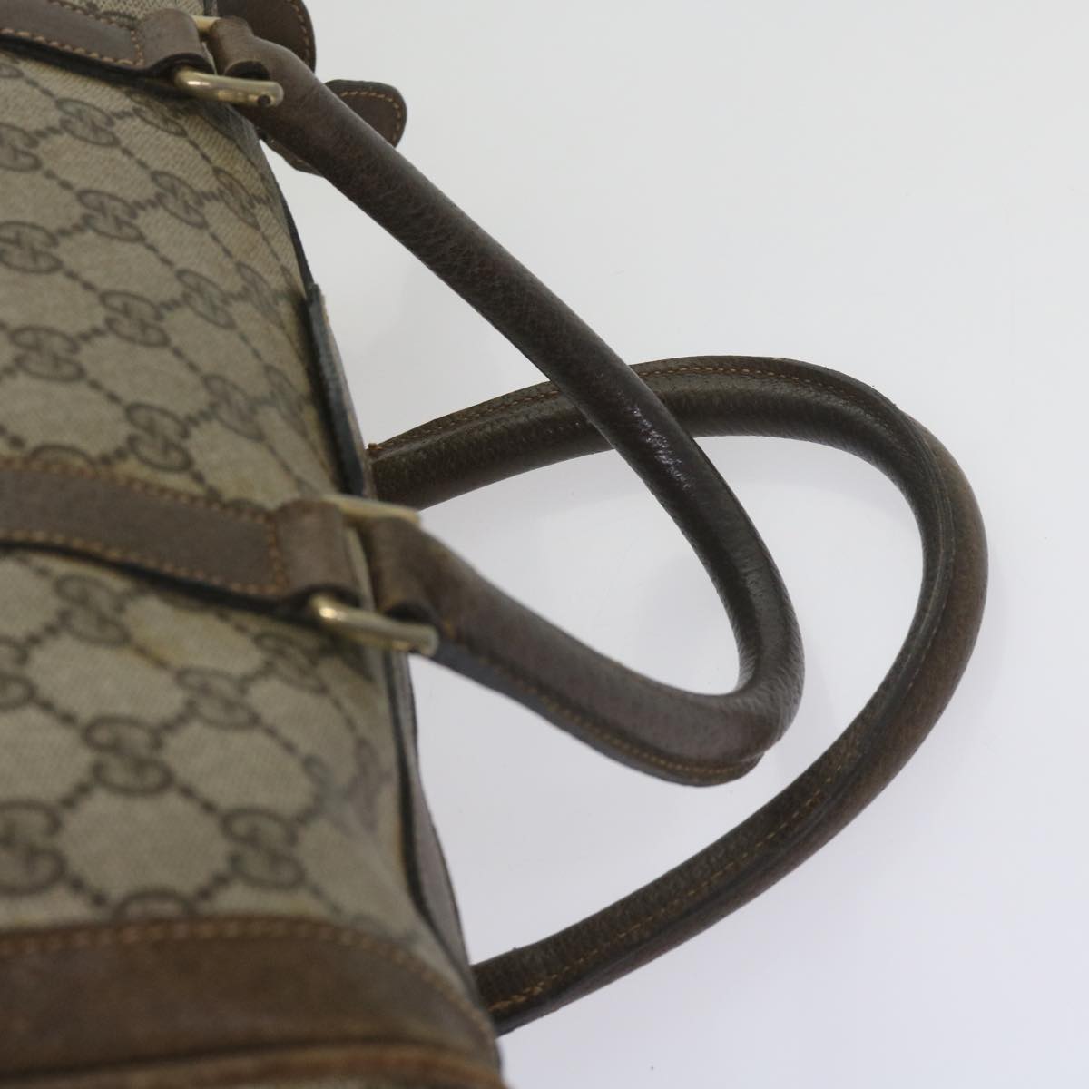 GUCCI GG Supreme Boston Bag PVC Leather Beige 60015