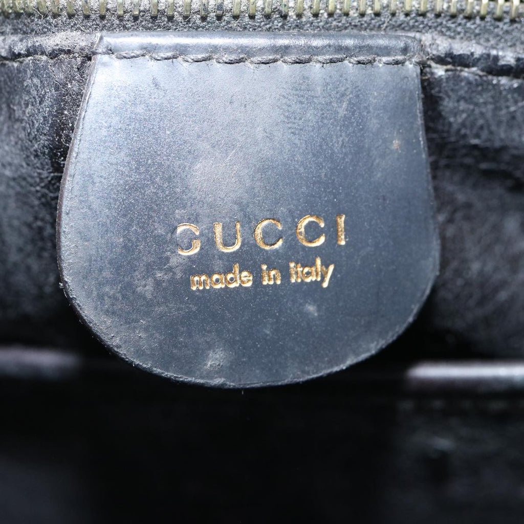 GUCCI Hand Bag Enamel Black 000 1046 0503 60024