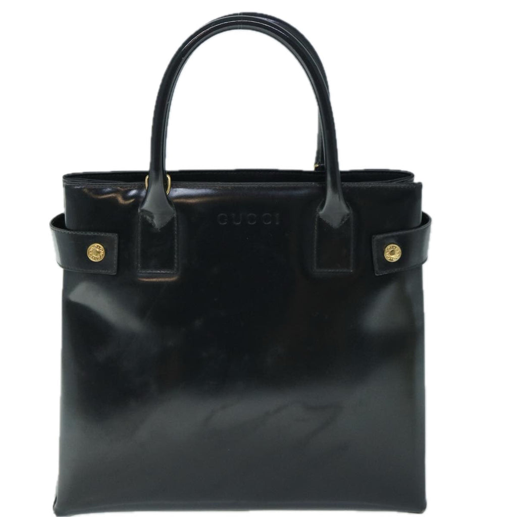 GUCCI Hand Bag Enamel Black 000 1046 0503 60024