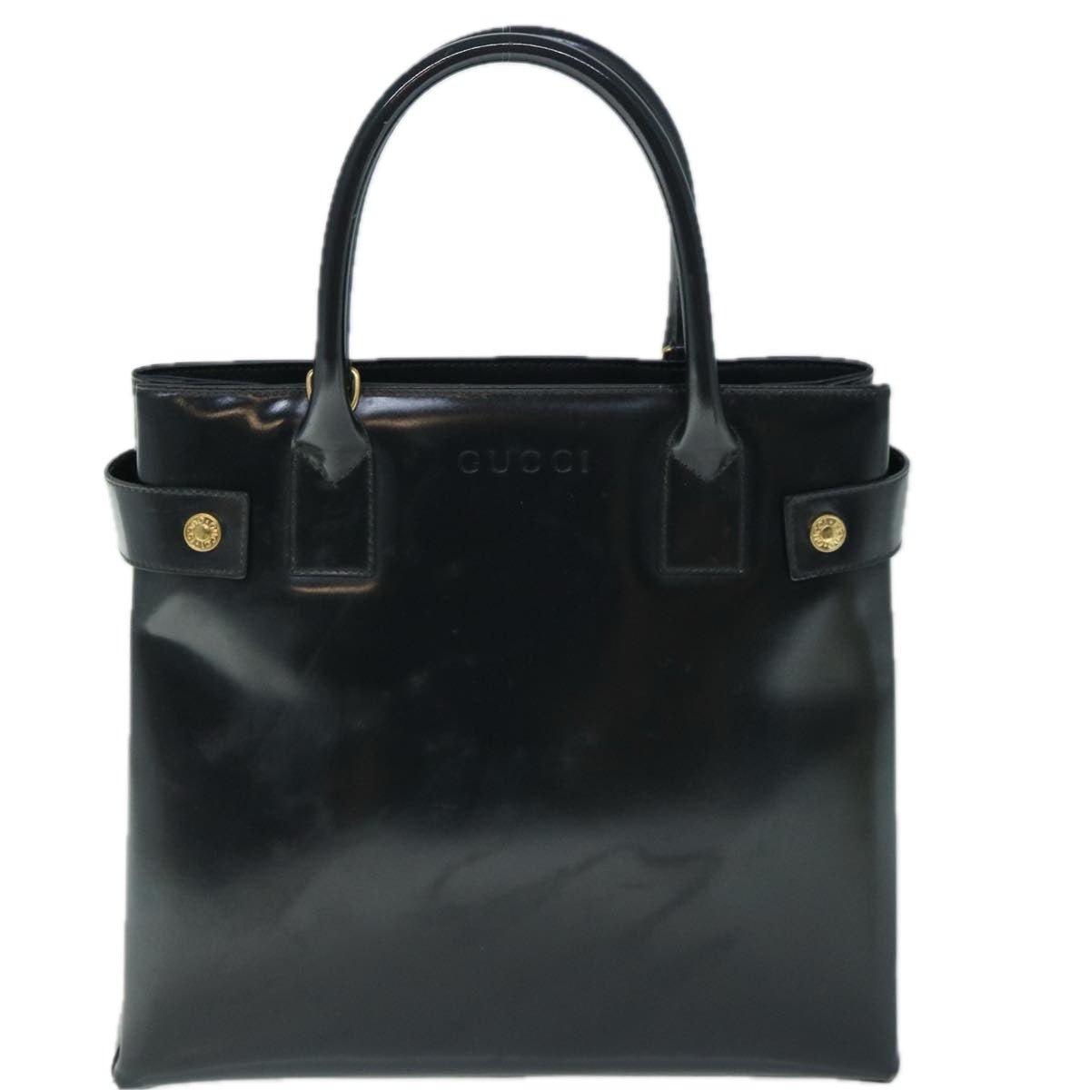 GUCCI Hand Bag Enamel Black 000 1046 0503 60024
