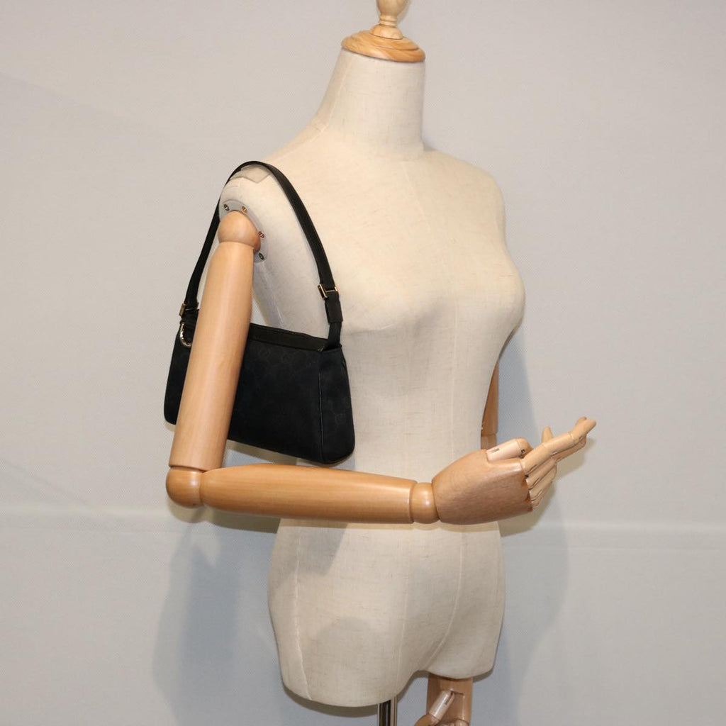 GUCCI GG Canvas Pouch Black 145750 60060A
