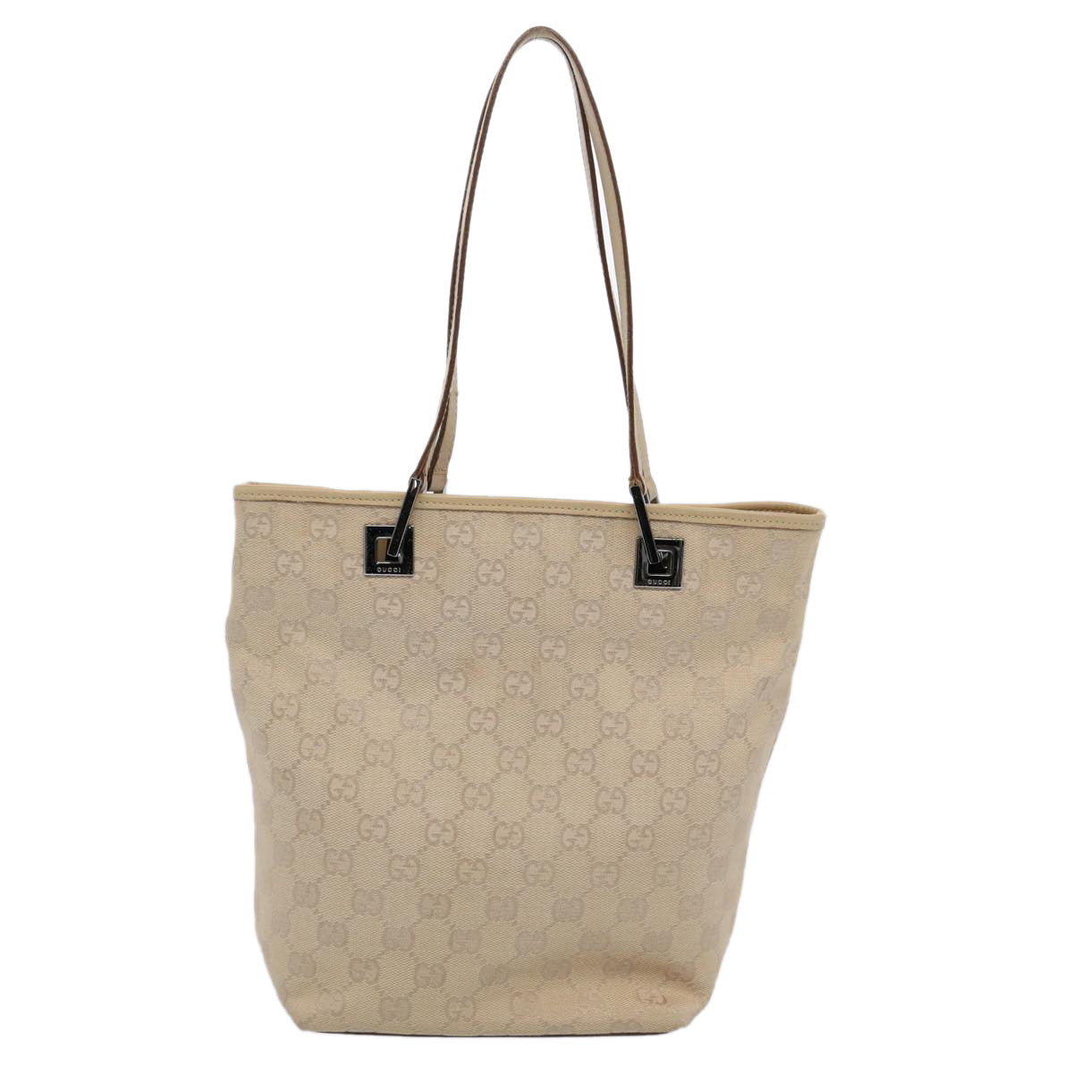 GUCCI GG Canvas Shoulder Bag Beige 31244 60061