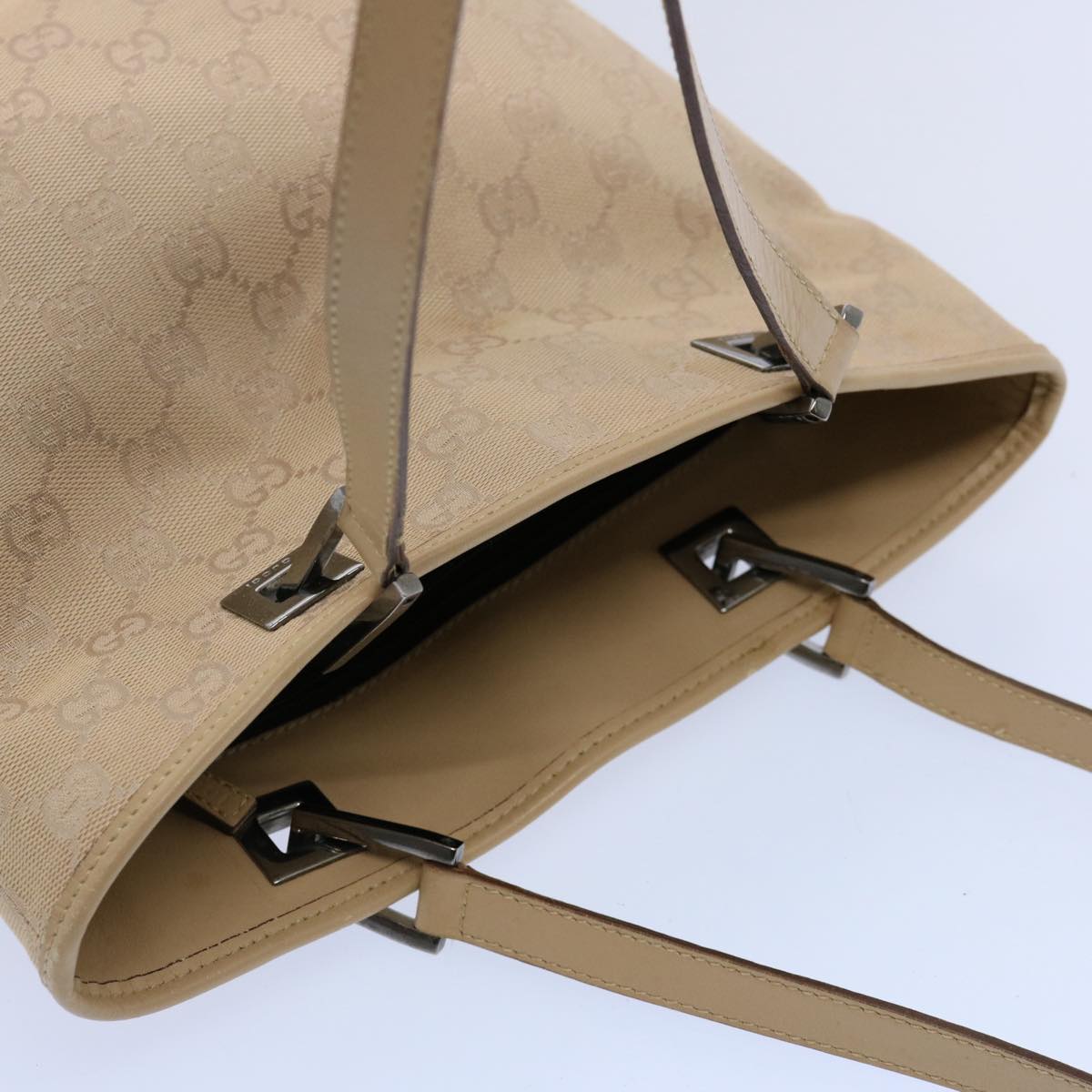 GUCCI GG Canvas Shoulder Bag Beige 31244 60061