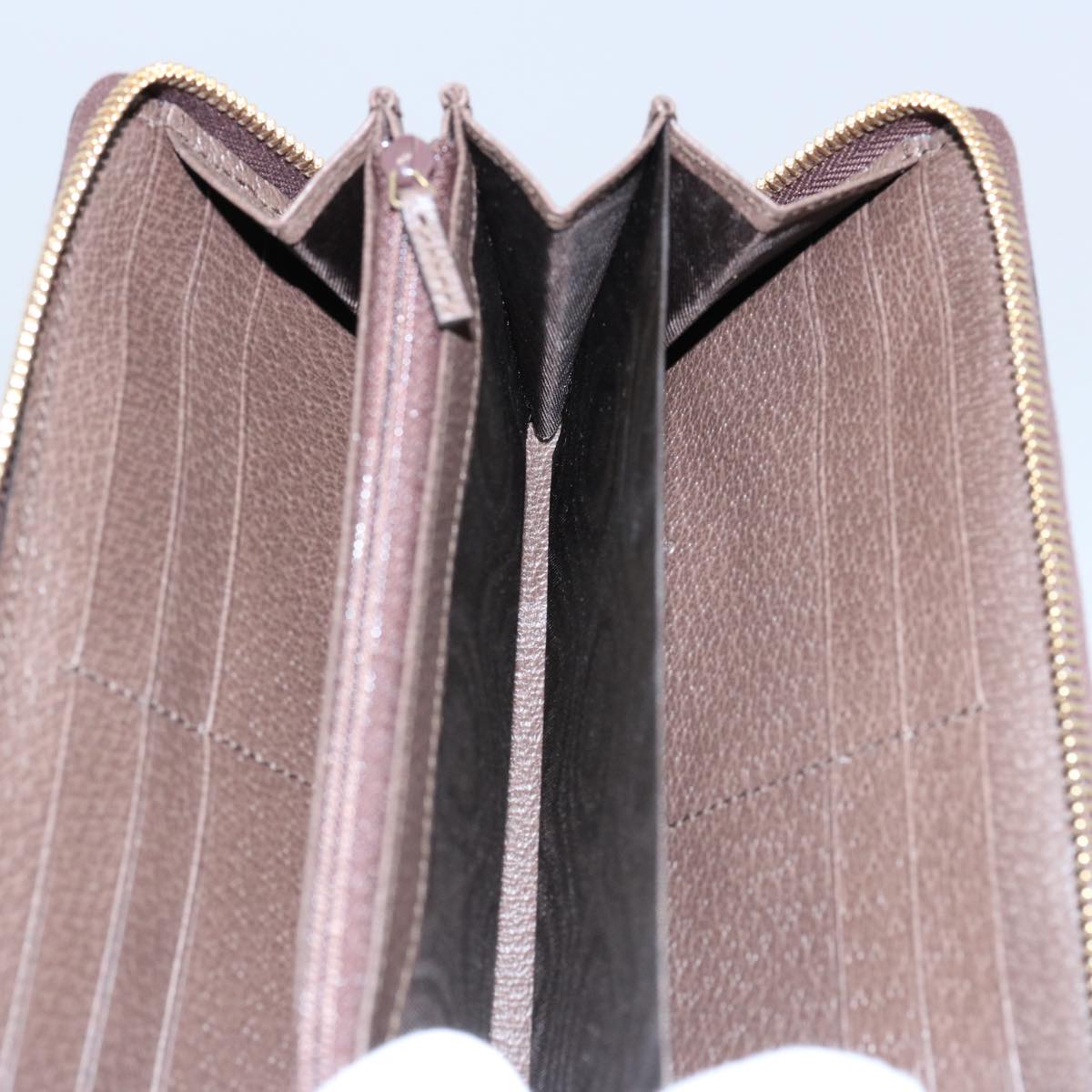 GUCCI GG Offdia Web Sherry Line Long Wallet Beige Red Green 523154 60075S