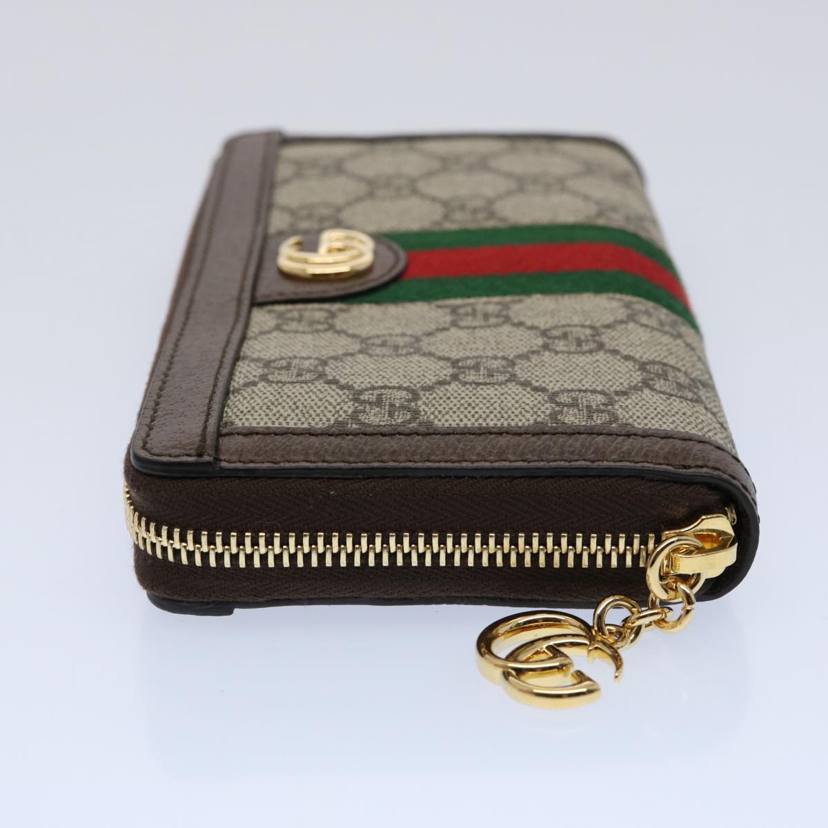 GUCCI GG Offdia Web Sherry Line Long Wallet Beige Red Green 523154 60075S