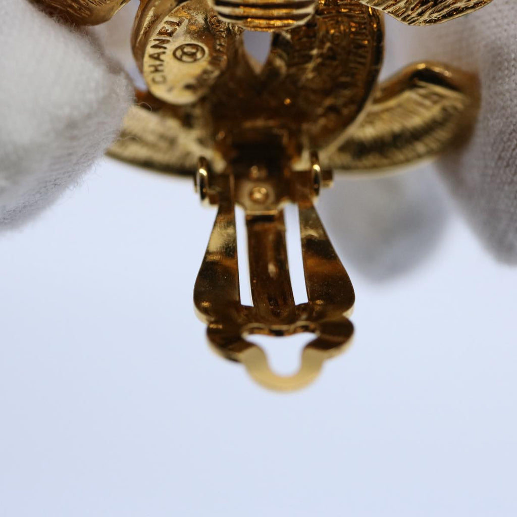 CHANEL COCO Mark Earring Gold Tone CC 60078A