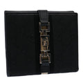 GUCCI GG Canvas Sherry Line Jackie Wallet Black White 60081A