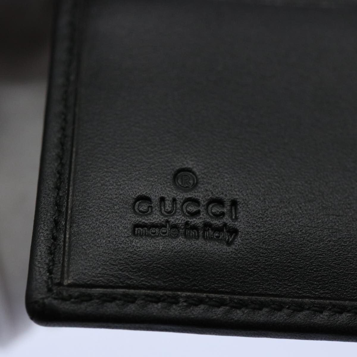 GUCCI GG Canvas Sherry Line Jackie Wallet Black White 60081A